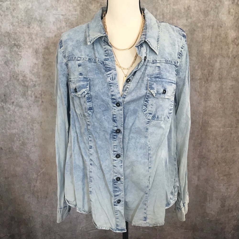 Soft Jean Blouse from Forever 21, size 1x